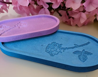 Garden Tray - Bathroom Tray - Concrete Tray - Jewelry - Modern Decor - Housewarming Gift - Home Products - Colorful Organizer - Incense