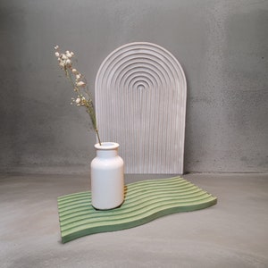 Wave Concrete Tray: Modern Minimalist Home Decor