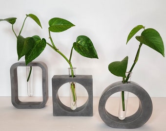 Propagation System - Concrete Propagation System - Circle Rectangle Square - Plants - Growing Station - Modern Decor - Home Products