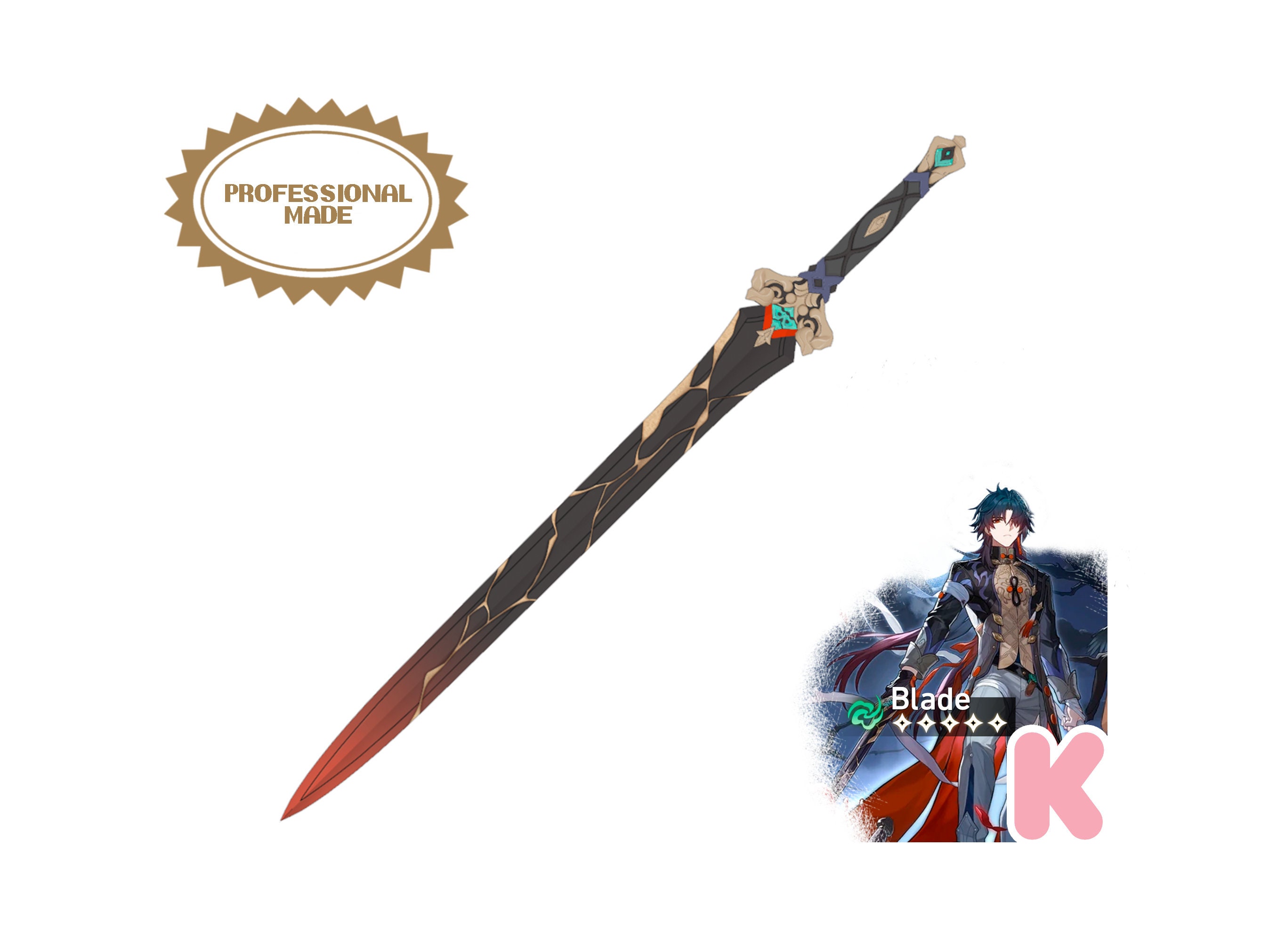 One Piece Dracule Mihawk Sword 73cm Cosplay Weapon Prop