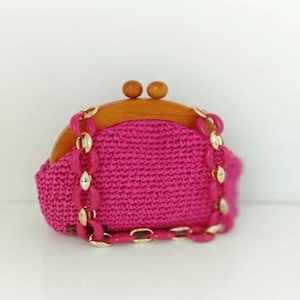 Scholarship Bag,crochet straw bag,unique women&#39;s hand bag, pink raffia handbag, stylish hand and shoulder bag, gift