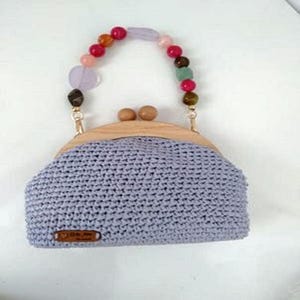 Bolsa de mão da tendência do verão - Bolsa de portfólio de ráfia de crochê, reutilizável, bolsa de mão feminina fofa, pode ser usada como alça superior ou bolsa de pulso, presente para namorada