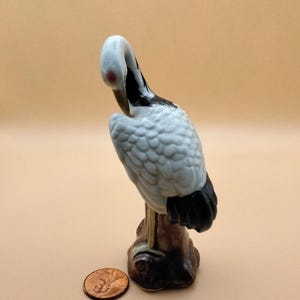 Vintage Chinese Miniature Crane/Stork Bird Figurine