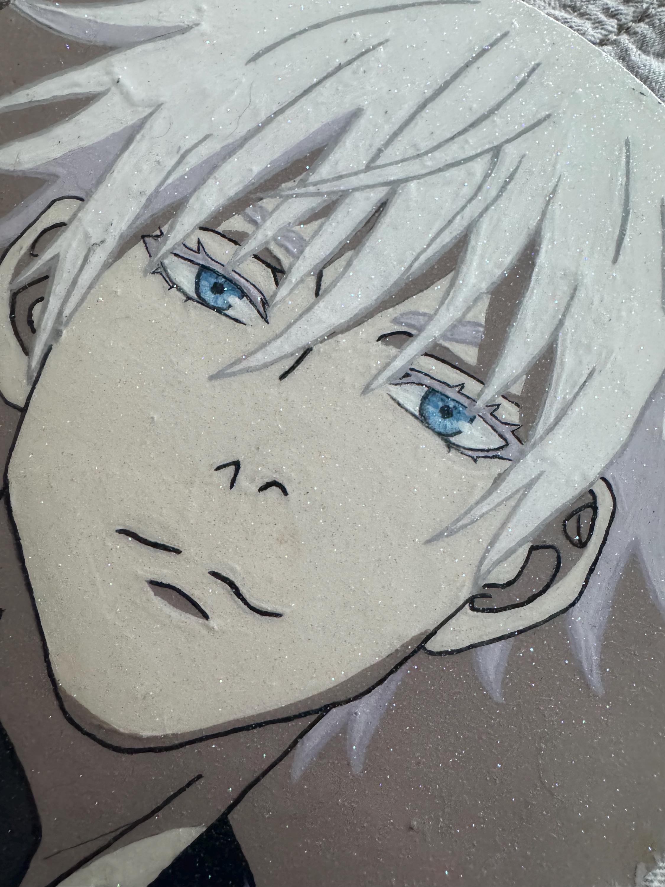 Leaving: July 10th. Gojo Satoru Anime Art (8” Circle) Full Acrylic ...