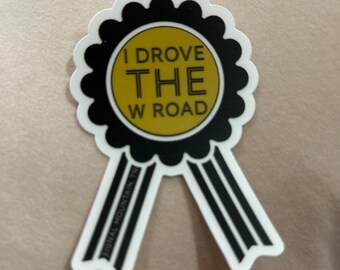 Conduje la pegatina del premio de carretera W