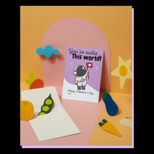 PRINTABLE Valentines Cards, Kids Valentines Card, Kawaii Valentines ...