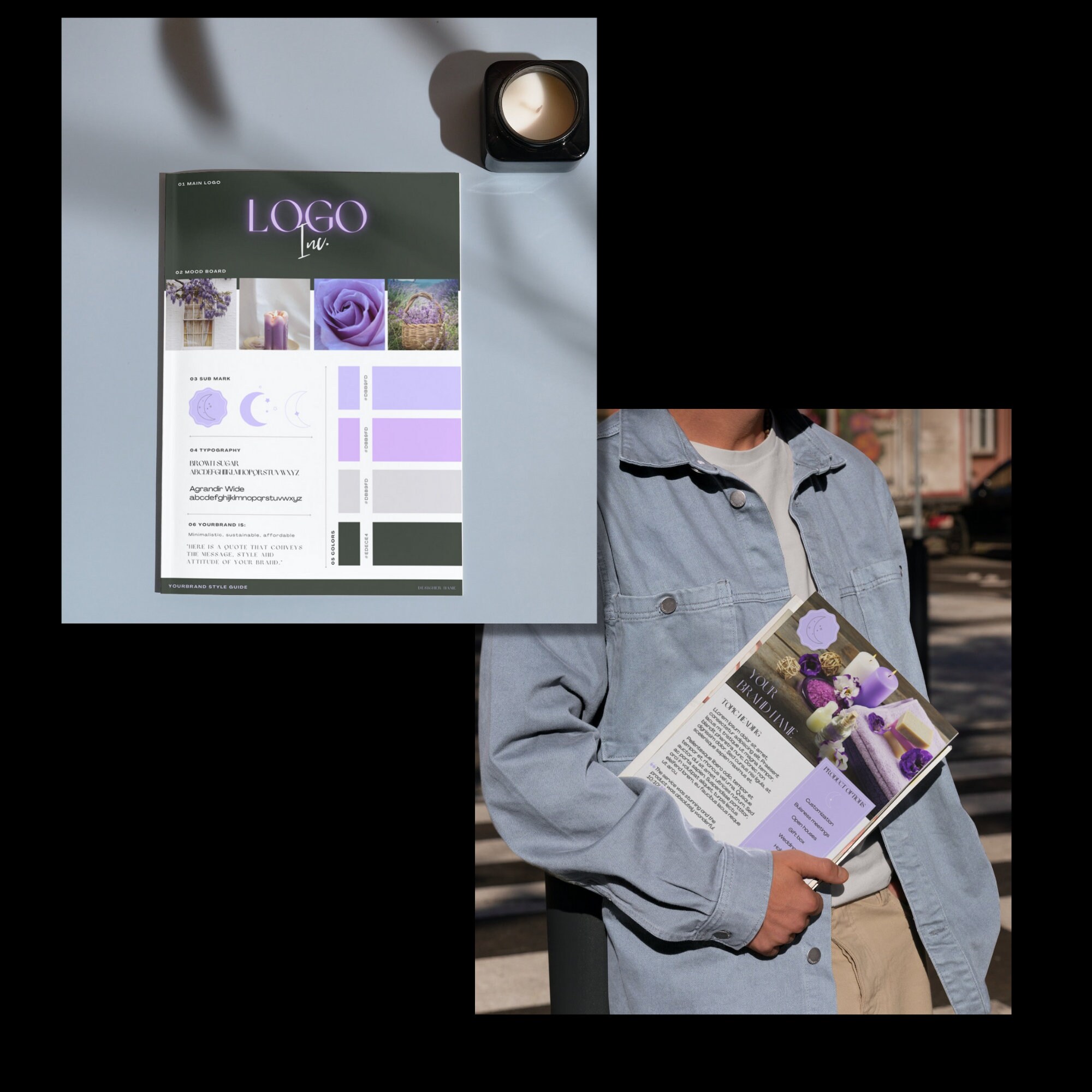 Brand Kit Template | Mini Style Guide Template | Premade Branding Kit ...