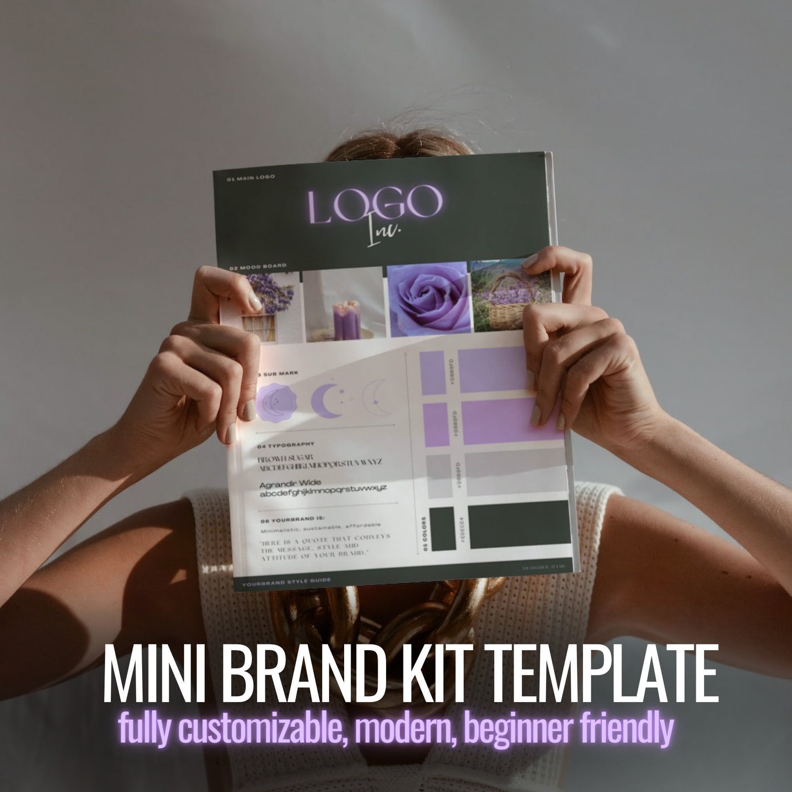 Brand Kit Template | Mini Style Guide Template | Premade Branding Kit ...