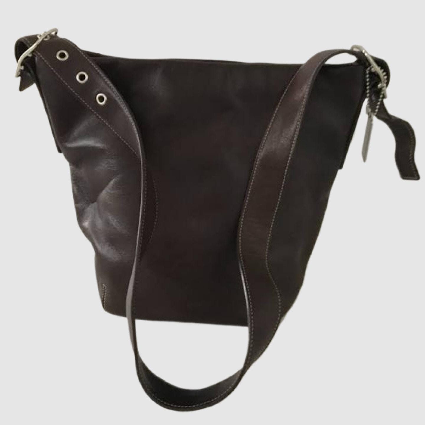 Coach leather duffle shoulder bag hotsell