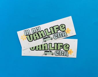 Groovy Van Life Bumper Sticker, Retro Camper Decal, Solo Female Nomad Merch