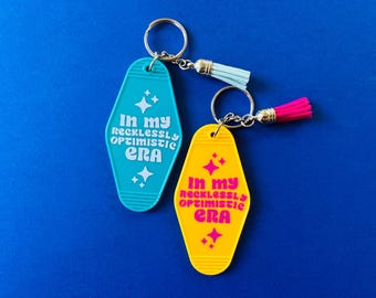 Recklessly Optimistic Era Keychain, Dreamer Merch, New Chapter Gift