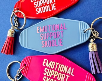 Emotional Support Skoolie Keychain, Bus Conversion Merch, Nomad Gift