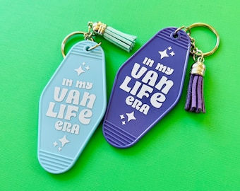 In My Vanlife Era Key Tag, Retro Motel Keychain, Van Builder Gift, Nomad Merch