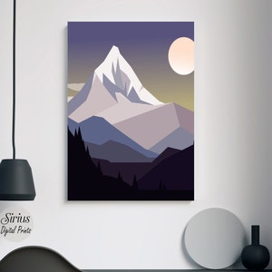 Mountain Wall Art, Printable Wall Art, Mountain Print, Print Wall Art, Digital Download Print, Poster Print, Printable art, Wall Decor