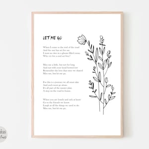 Miss me but let me go by Christina Rossetti / Poesia / Forza / Lutto funebre / Download istantaneo, citazione stampabile, christina rossetti
