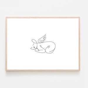 Loss of Baby Print, Miscarriage Gift, Sympathy Gift, Infant Loss, Line Art Print, Sorry for Your Loss, Baby Heaven Art, Angel Infant Artwork