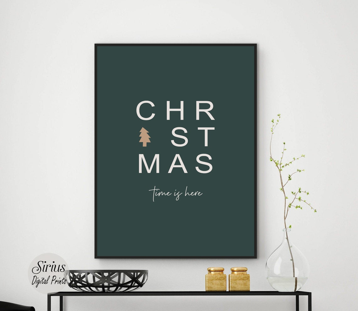 Printable Christmas Decor Christmas Time is Here Christmas - Etsy