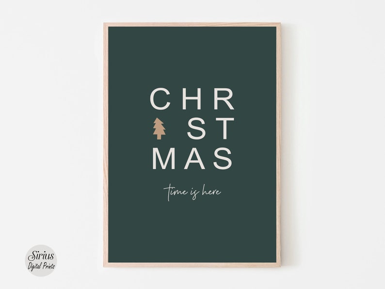 Printable Christmas Decor Christmas Time is Here Christmas - Etsy