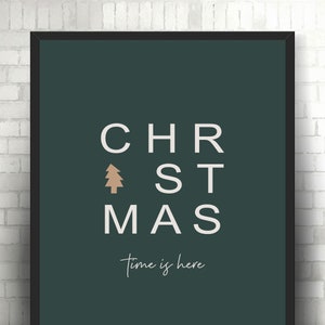 Printable Christmas Decor Christmas Time is Here Christmas Tree Print ...