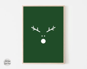 Christmas Printable Wall Art, Christmas Deer Print, Christmas Wall Art,Holiday Decor, Printable Wall Art,Digital Download Art,Boho Prints