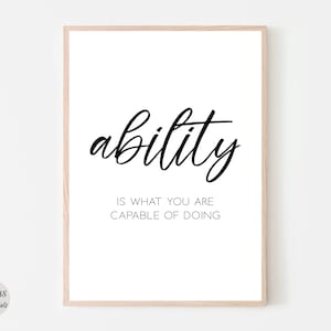 Inspirational Workplace Art, Motivational Office Wall Art, Minimalist Office Wall Art Set, Success Printable Quotes,Modern Home Office Decor
