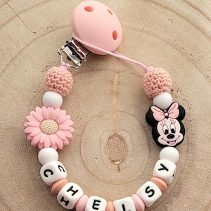 Personalized Minnie pacifier clip