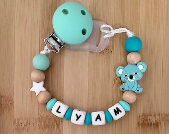 Personalized pacifier clip