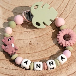 Personalized pacifier clip