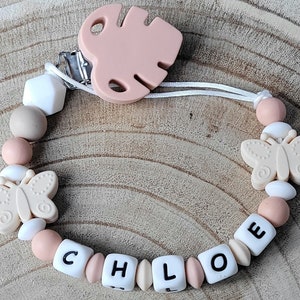 Personalized pacifier clip