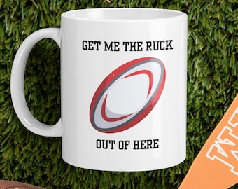 Funny Rugby Mug - Rugby Lover Gift Present for Office Birthday | Secret Santa Christmas Gift Idea | Rugby Merch for Dad Brother Son