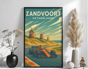 Poster F1 di Zandvoort - Stampa artistica vintage del Gran Premio d'Olanda