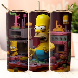 Simpsons Tumbler Design: 20 oz Skinny Sublimation Image (Digital Download)