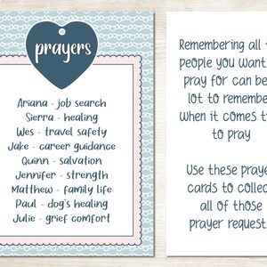 Prayer Cards Printable Blank Prayer Cards Prayer Warriors Daily