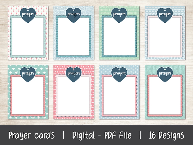 Prayer Cards Printable, Blank Prayer Cards, Prayer Warriors, Daily ...