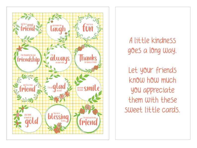 Printable Friendsgiving Cards, Friendship Cards for Women, Printable ...