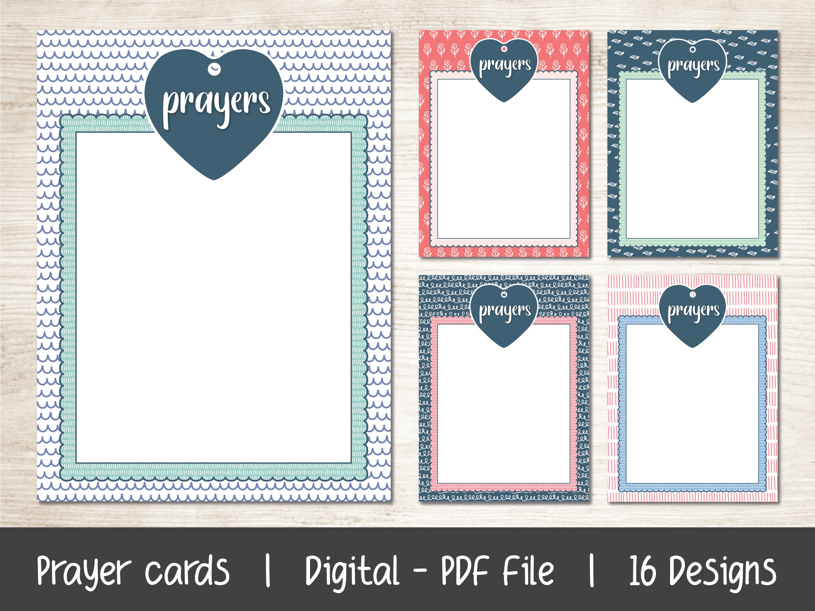Prayer Cards Christian Women Gifts Prayer Printable Blank - Etsy