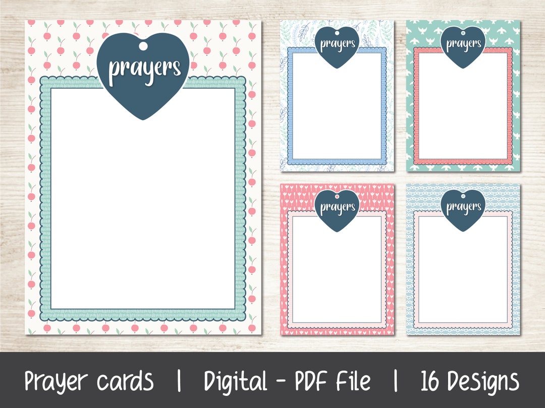 Prayer Cards Printable, Blank Prayer Cards, Prayer Warriors, Daily
