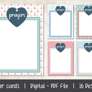 Prayer Cards Printable, Blank Prayer Cards, Prayer Warriors, Daily Prayer, Prayer List, Ministry Supplies, Christian Gifts for Women, PDF