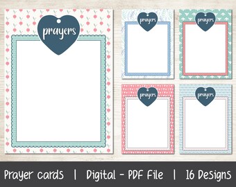 Prayer Cards Printable, Blank Prayer Cards, Prayer Warriors, Daily Prayer, Prayer List, Ministry Supplies, Christian Gifts for Women, PDF