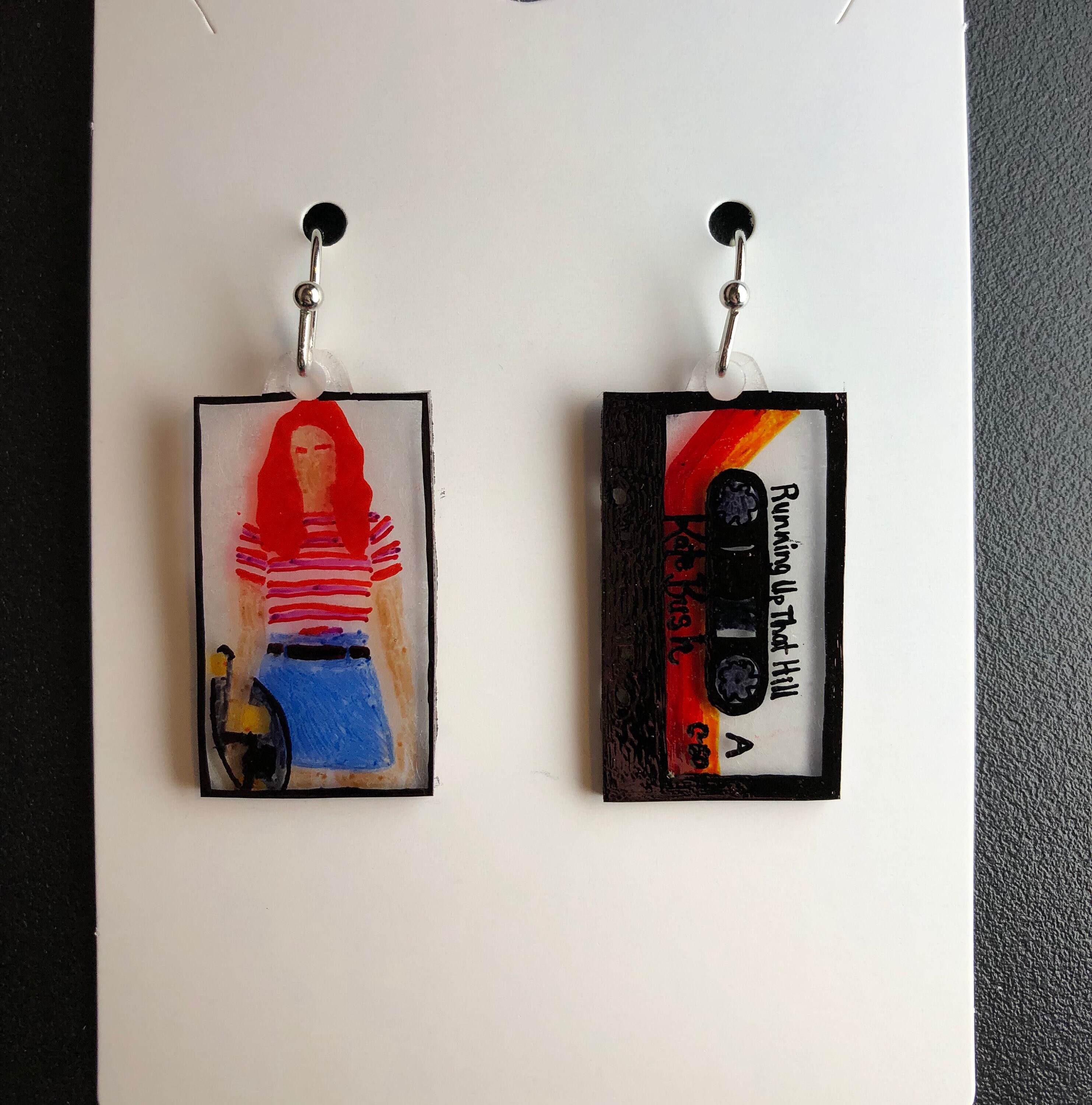 Stranger Things Max / cassette tape earrings (Free Shipping)