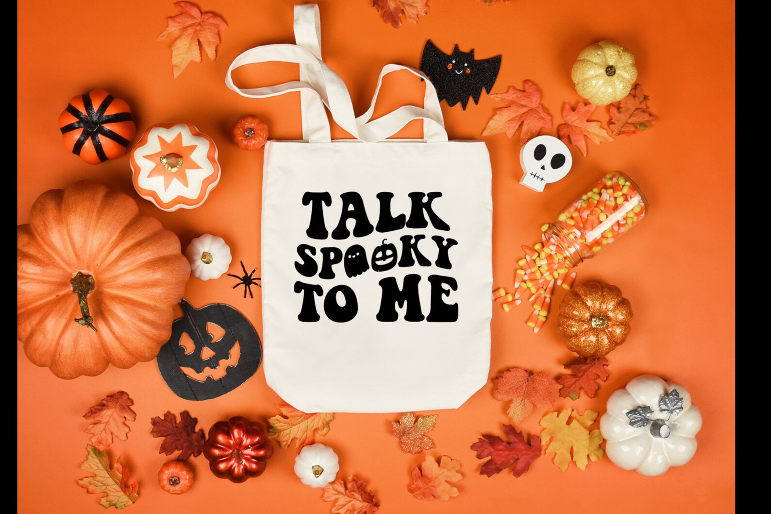 Halloween Tote Bag Halloween Gift Bag Halloween Gift Spooky Etsy