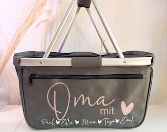 Personalisierter Einkaufskorb mit Namen | Ostergeschenk Oma | Oma Opa Mama Tante | Korb | Geburtstag | Personalisiert Muttertag