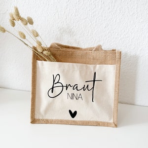 personalisierte Jutetasche Jungesellenabschied | JGA | Brautjungfern | Trauzeugin | Hochzeit | kleines Geschenk