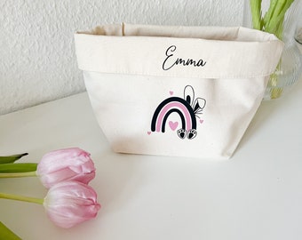 Osterkorb für Kinder personalisiert mit Name, Osternest, Ostern, Geschenk, Junge, Mädchen, Osterhase