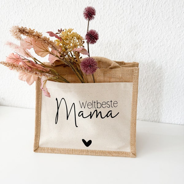 Jute Tasche Muttertag | Geschenk Mama | Jute Beutel | Personalisierte Geschenke | Kleines Geschenk | Danke