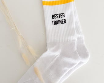 De beste coachesokken | Gepersonaliseerd | Tennissokken | Gepersonaliseerde sokken | Cadeau-idee | Tekst op maat