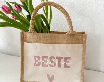 personalisierte Jutetasche Beste Mama | beste Oma | beste Freundin | Geburtstag | Ostern | Muttertag | kleines Geschenk