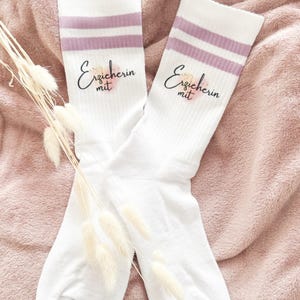 Socken Erzieherin mit Herz | personalisiert | Geschenk Erzieherin| Personalisierte Socken | Geschenkidee | Wunschtext