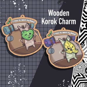 Tears of the Kingdom Backpack Korok Charms | Wooden| Keychains