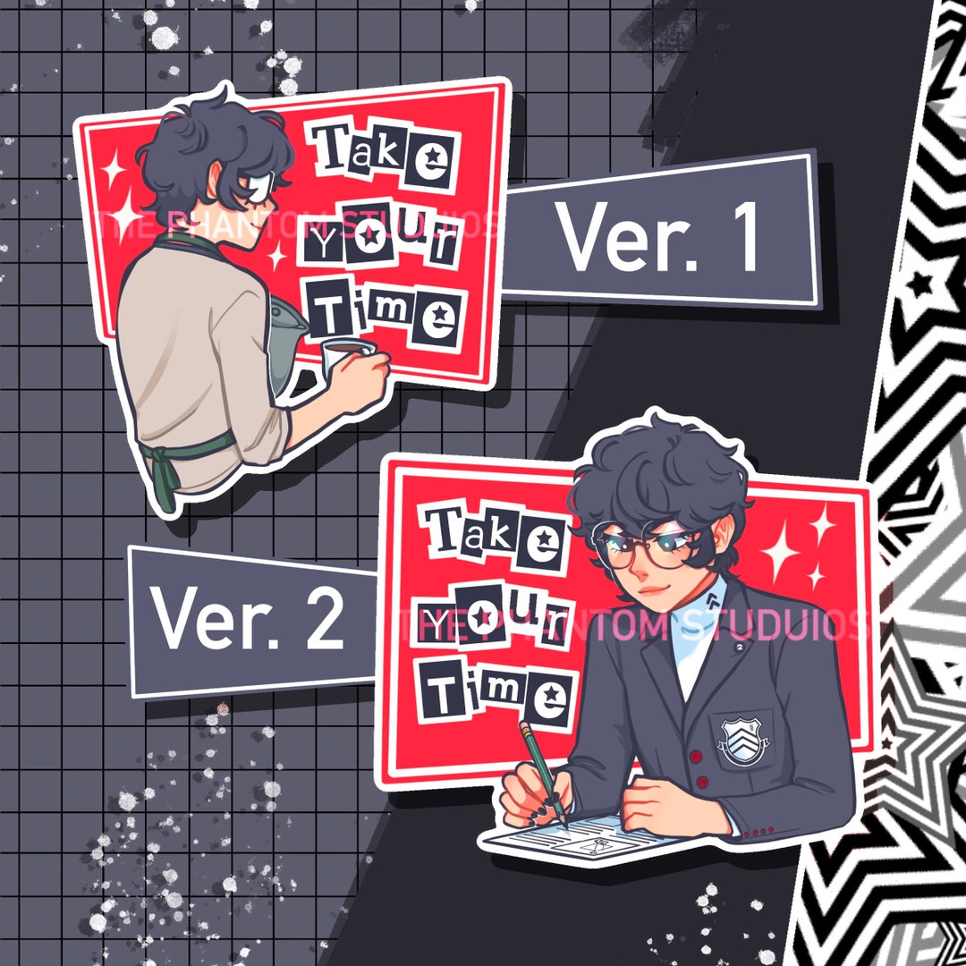 Persona 5 take Your Time Stickers Phantom Thieves Matte Decals